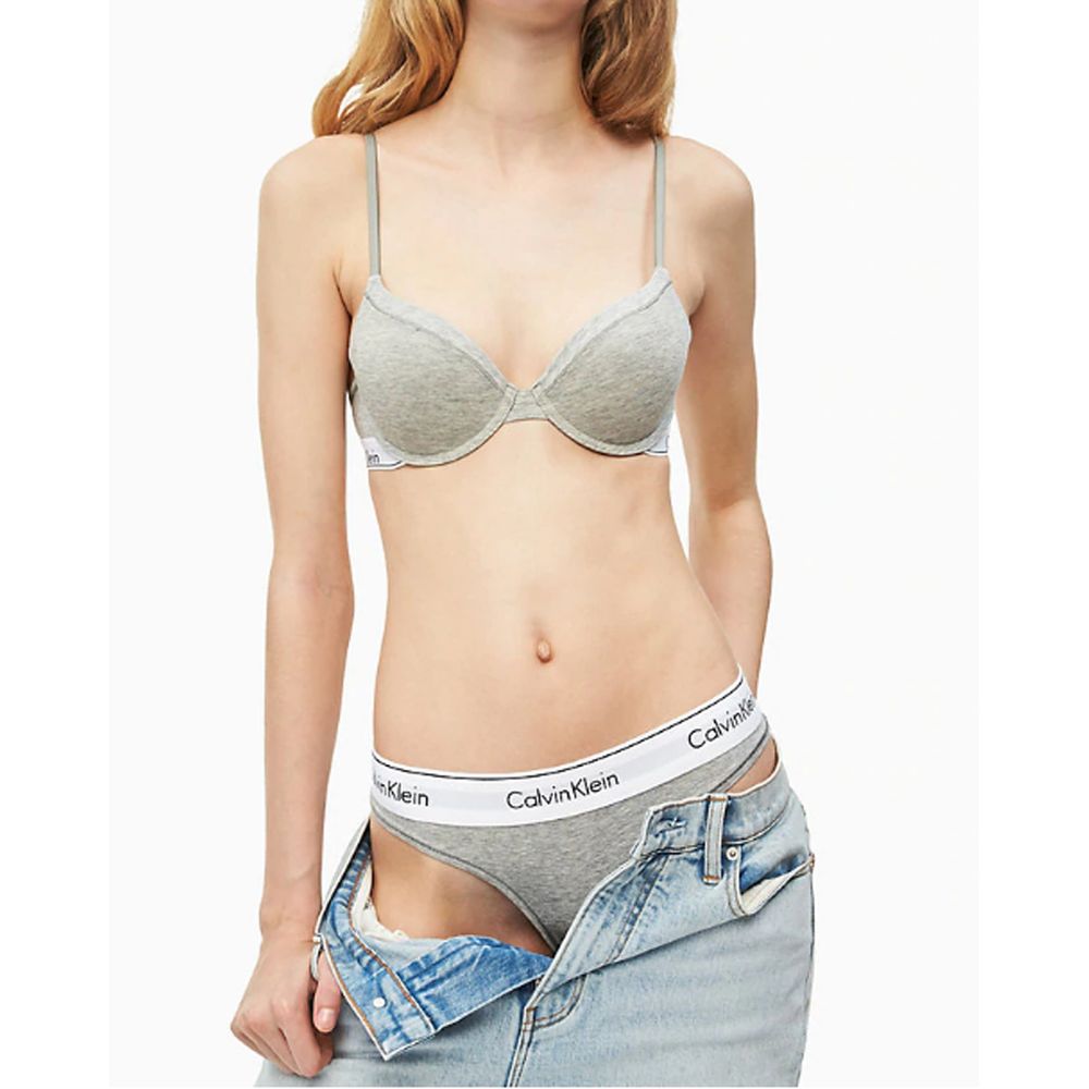 Calvin Klein Underwear Gray Cotton Panty -   -  Calvin Klein Underwear.
