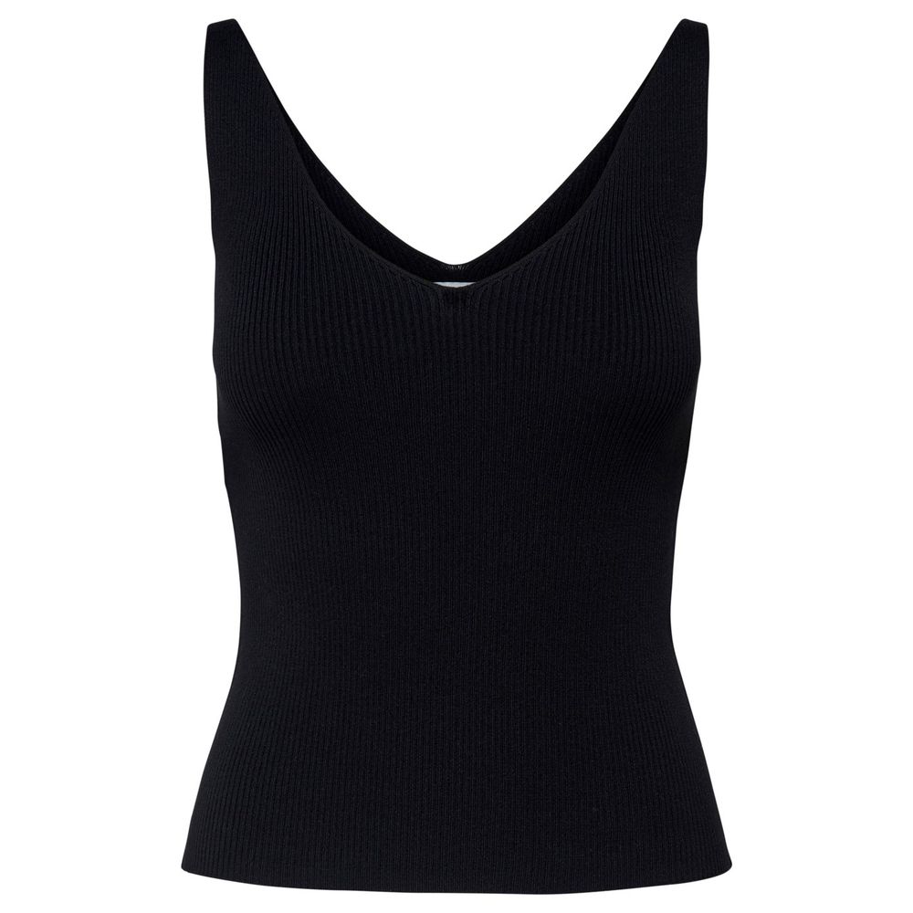 Jacqueline De Yong Black Viscose Tank Top -   -  Jacqueline De Yong.