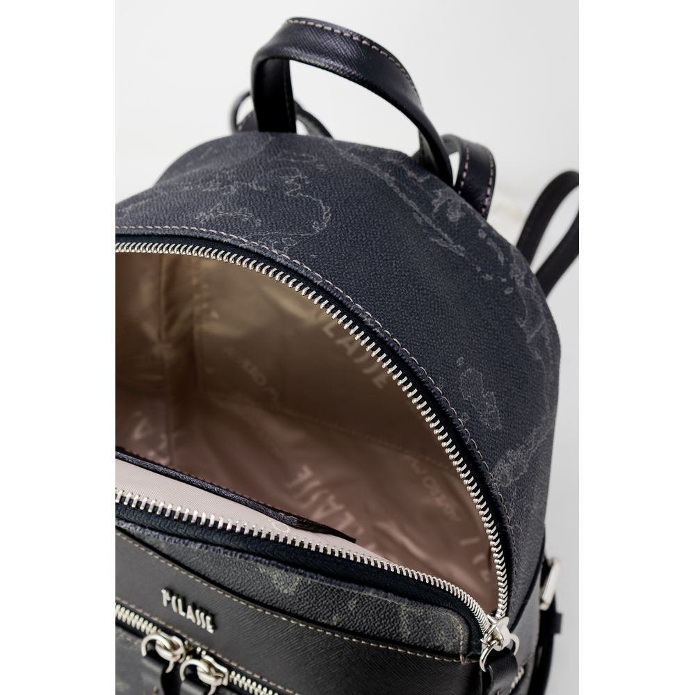 Alviero Martini Prima Classe Black Leather Backpack -   -  Alviero Martini Prima Classe.