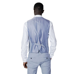 Antony Morato Blue Polyester Waistcoat -  Vests for Men Suits -  Antony Morato.