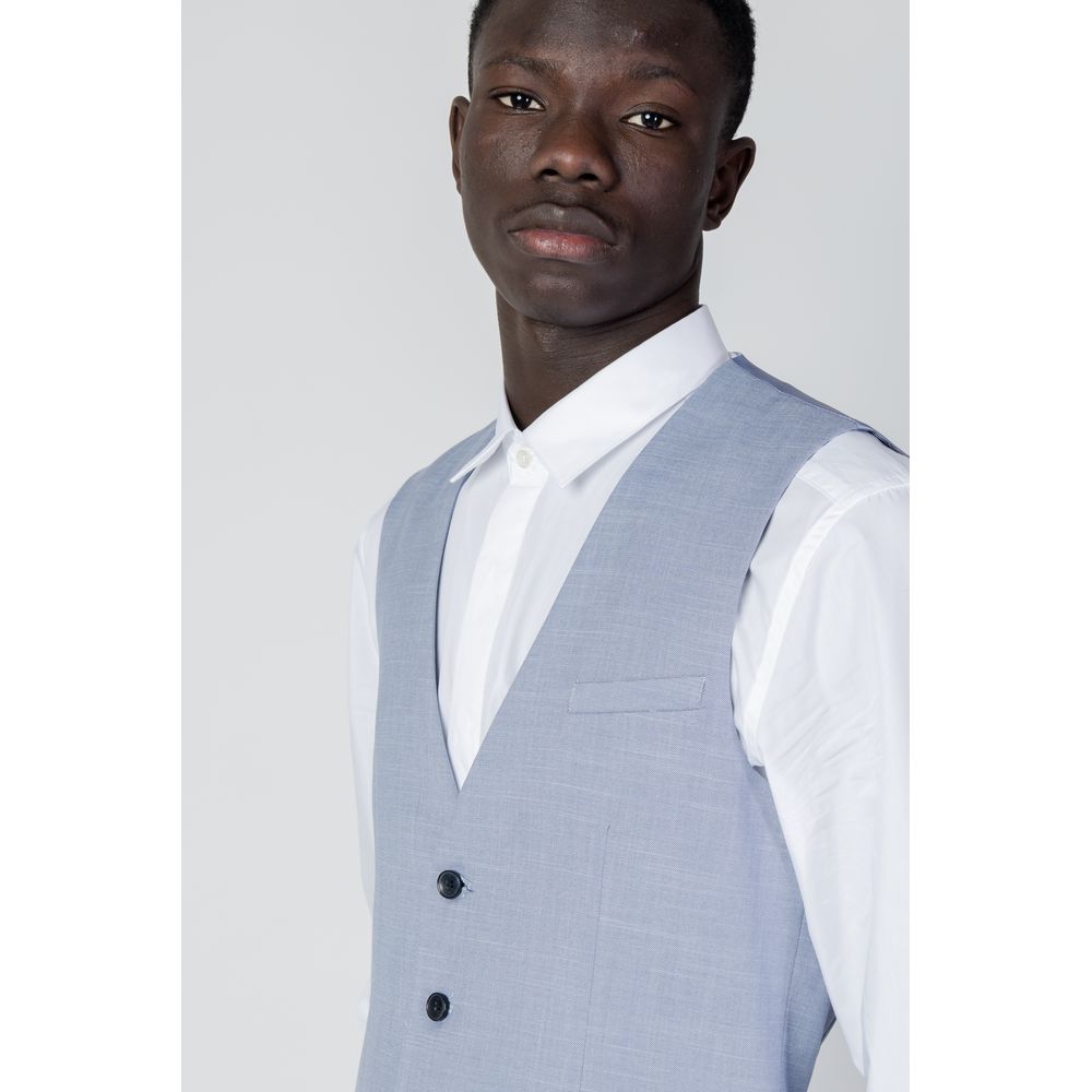 Antony Morato Blue Polyester Waistcoat -  Vests for Men Suits -  Antony Morato.