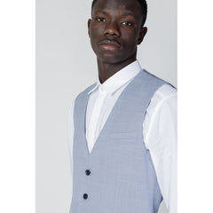 Antony Morato Blue Polyester Waistcoat -  Vests for Men Suits -  Antony Morato.