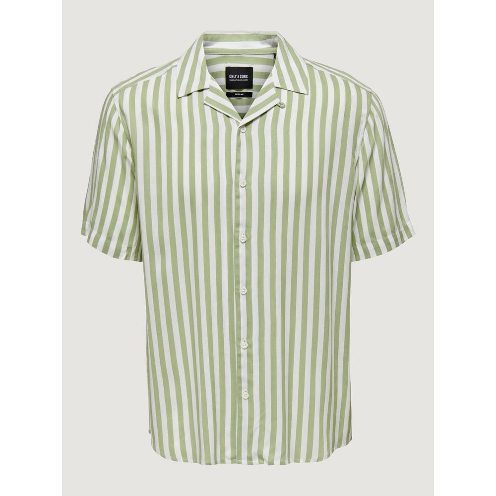 Only & Sons Green Viscose Shortsleeve -   -  Only & Sons.
