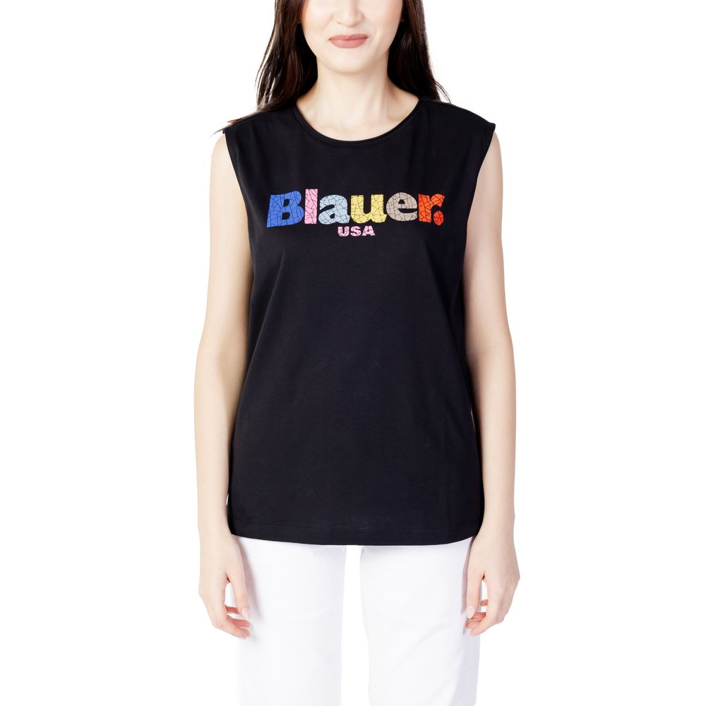 Blauer Black Cotton T-Shirt -   -  Blauer.