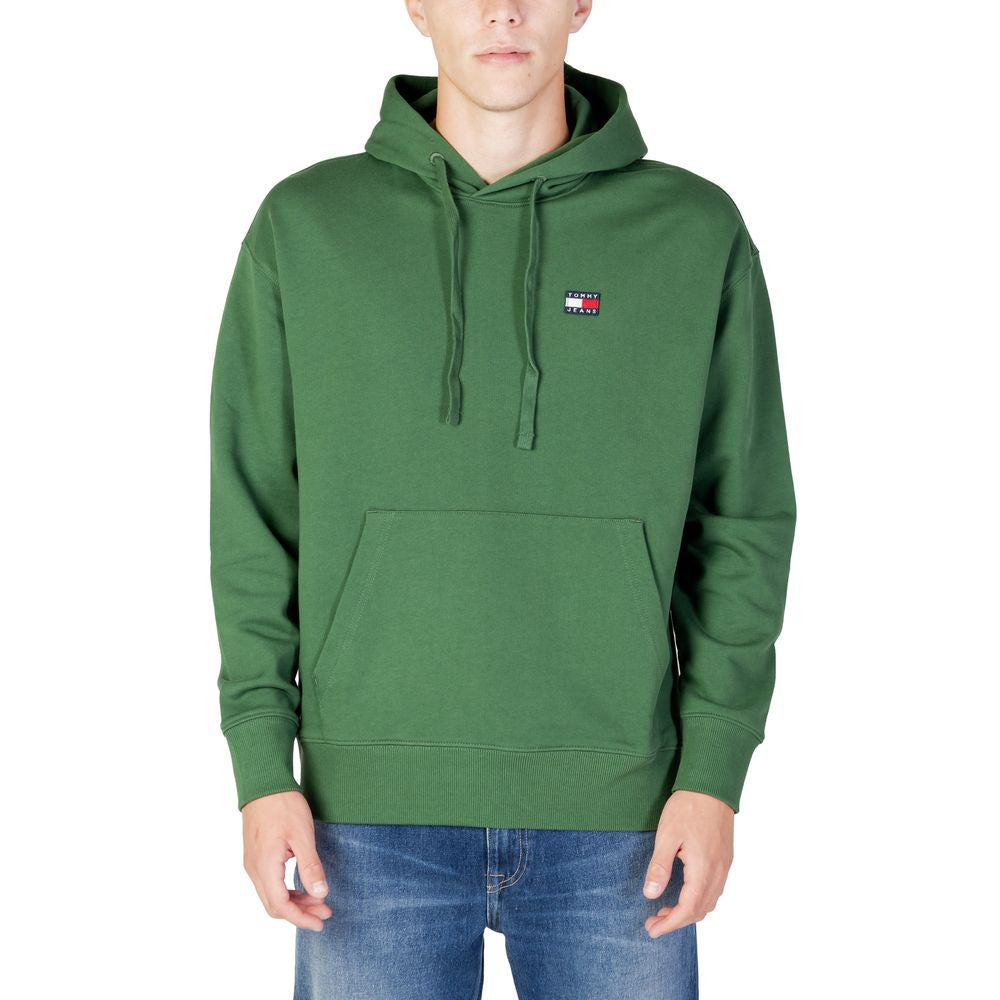 Tommy Hilfiger Jeans Green Cotton Hoody -   -  Tommy Hilfiger Jeans.