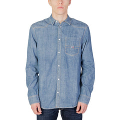 Tommy Hilfiger Jeans Blue Cotton Shirt -   -  Tommy Hilfiger Jeans.
