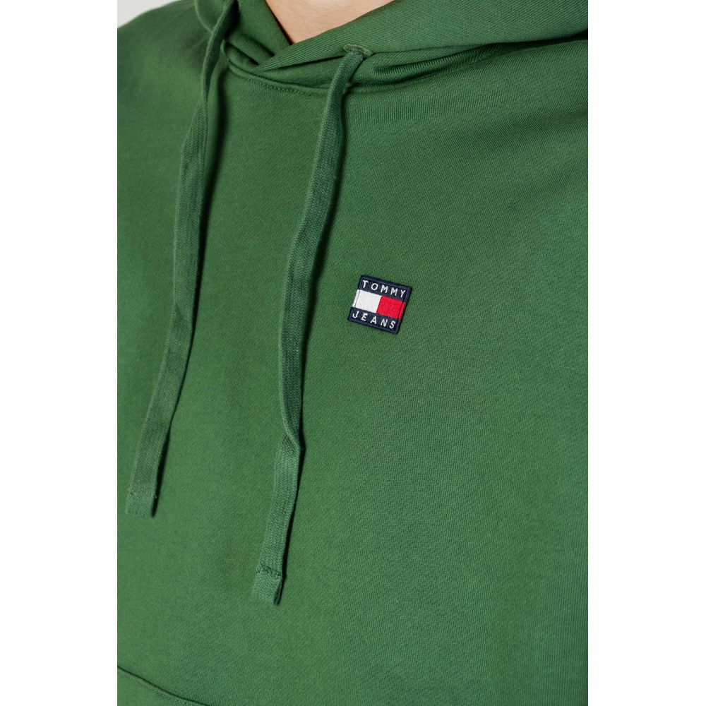 Tommy Hilfiger Jeans Green Cotton Hoody -   -  Tommy Hilfiger Jeans.