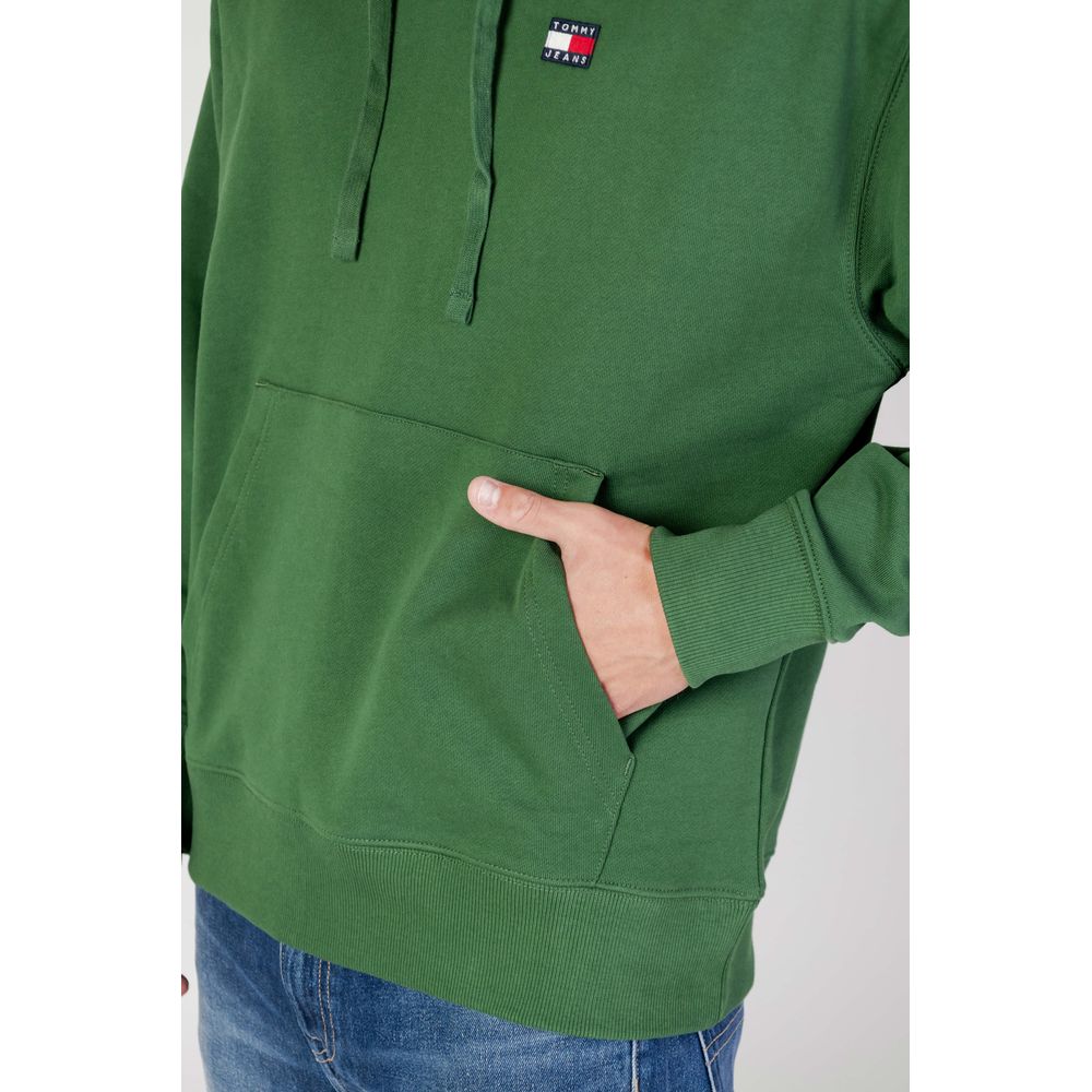 Tommy Hilfiger Jeans Green Cotton Hoody -   -  Tommy Hilfiger Jeans.