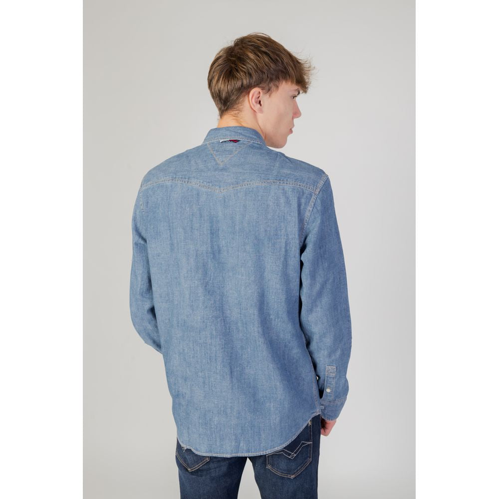 Tommy Hilfiger Jeans Blue Cotton Shirt -   -  Tommy Hilfiger Jeans.