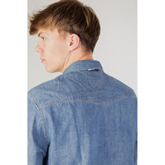 Tommy Hilfiger Jeans Blue Cotton Shirt -   -  Tommy Hilfiger Jeans.