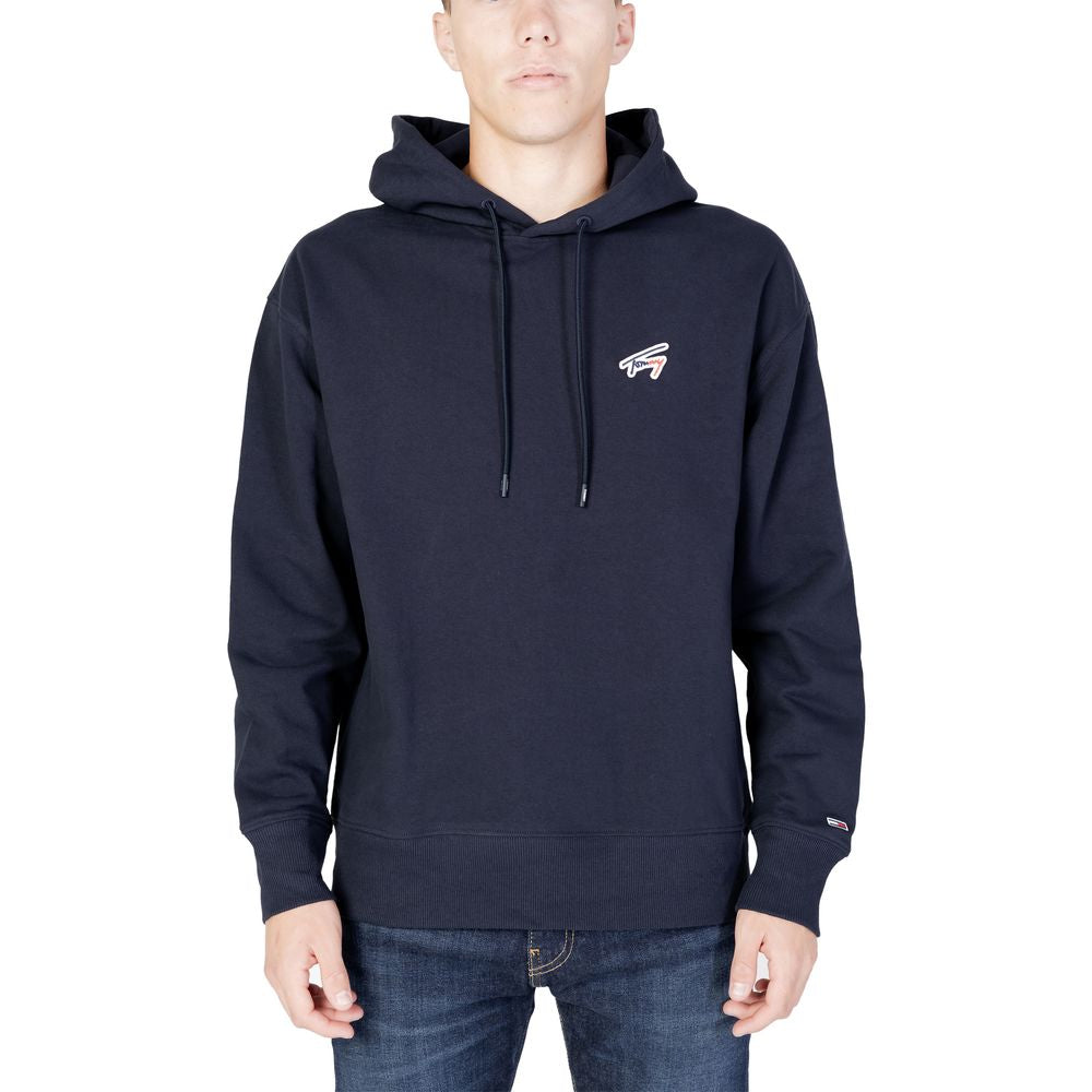 Tommy Hilfiger Jeans Blue Cotton Hoody -   -  Tommy Hilfiger Jeans.