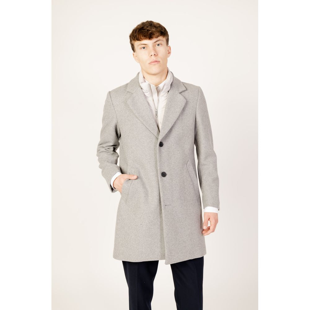 Antony Morato Gray Polyester Coat -   -  Antony Morato.