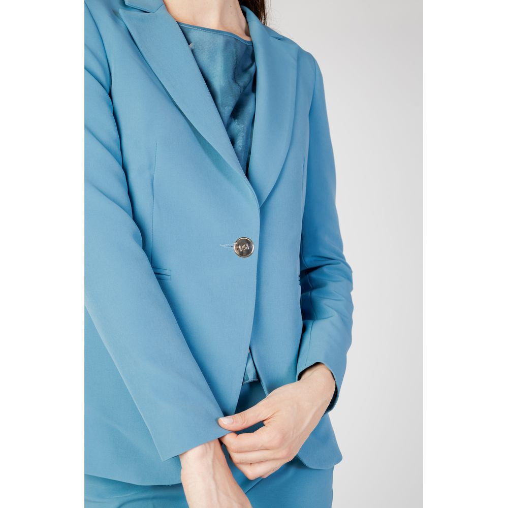 Rinascimento Turquoise Polyester Blazer -   -  Rinascimento.