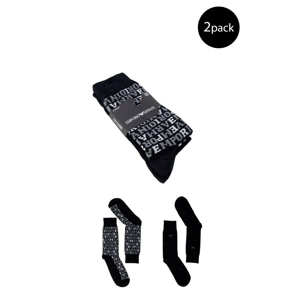 Emporio Armani Underwear Black Cotton Sock -  Men´s Socks -  Emporio Armani Underwear.