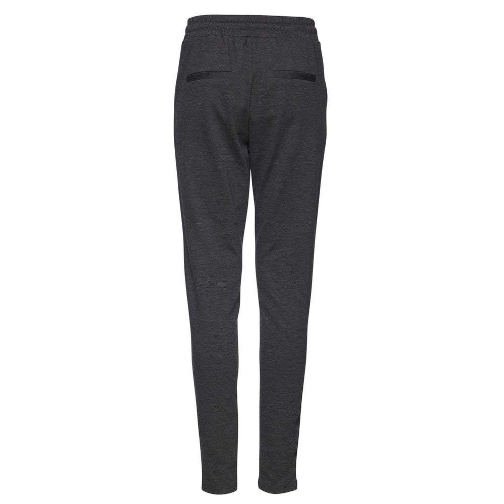 ICHI Gray Polyester Pant -   -  ICHI.