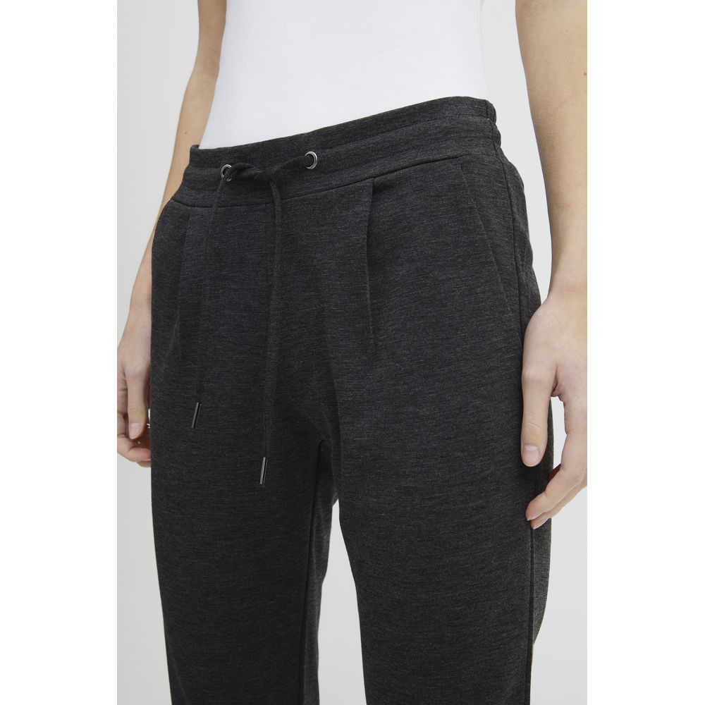 ICHI Gray Polyester Pant -   -  ICHI.
