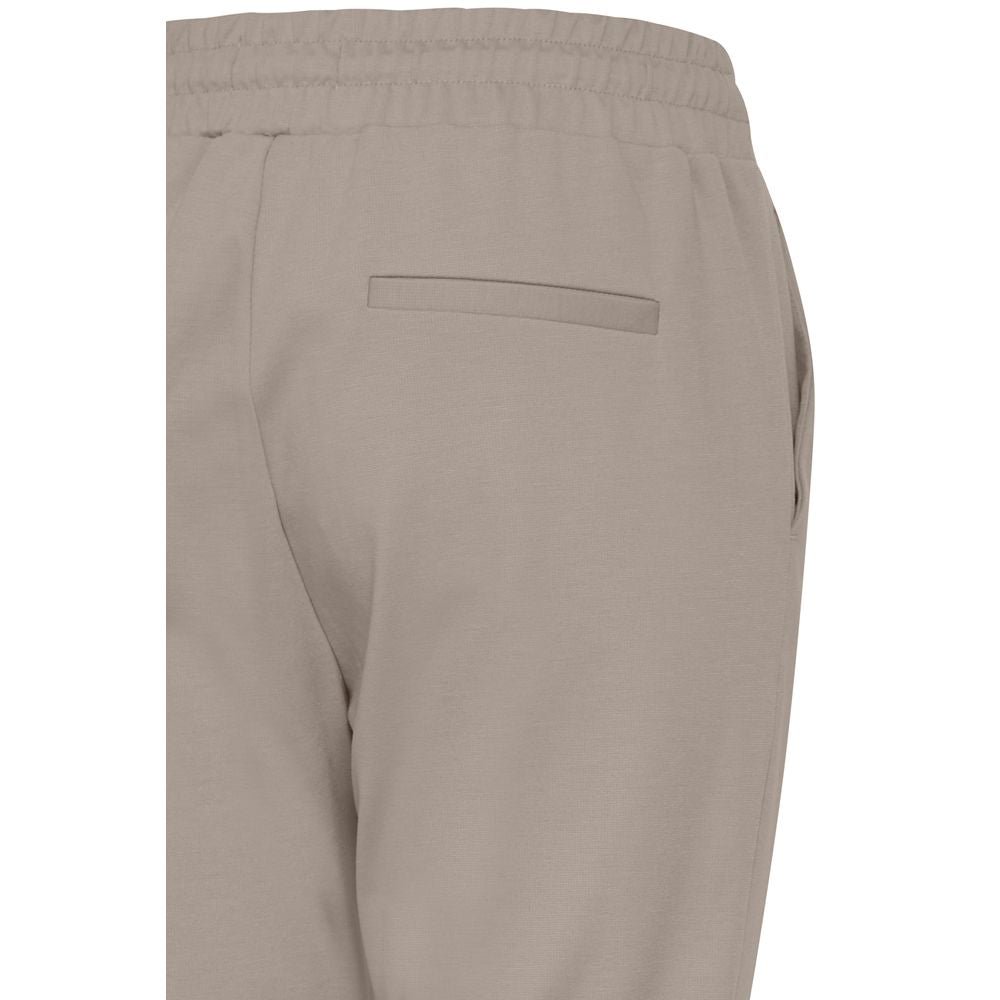 ICHI Beige Polyester Pant -   -  ICHI.
