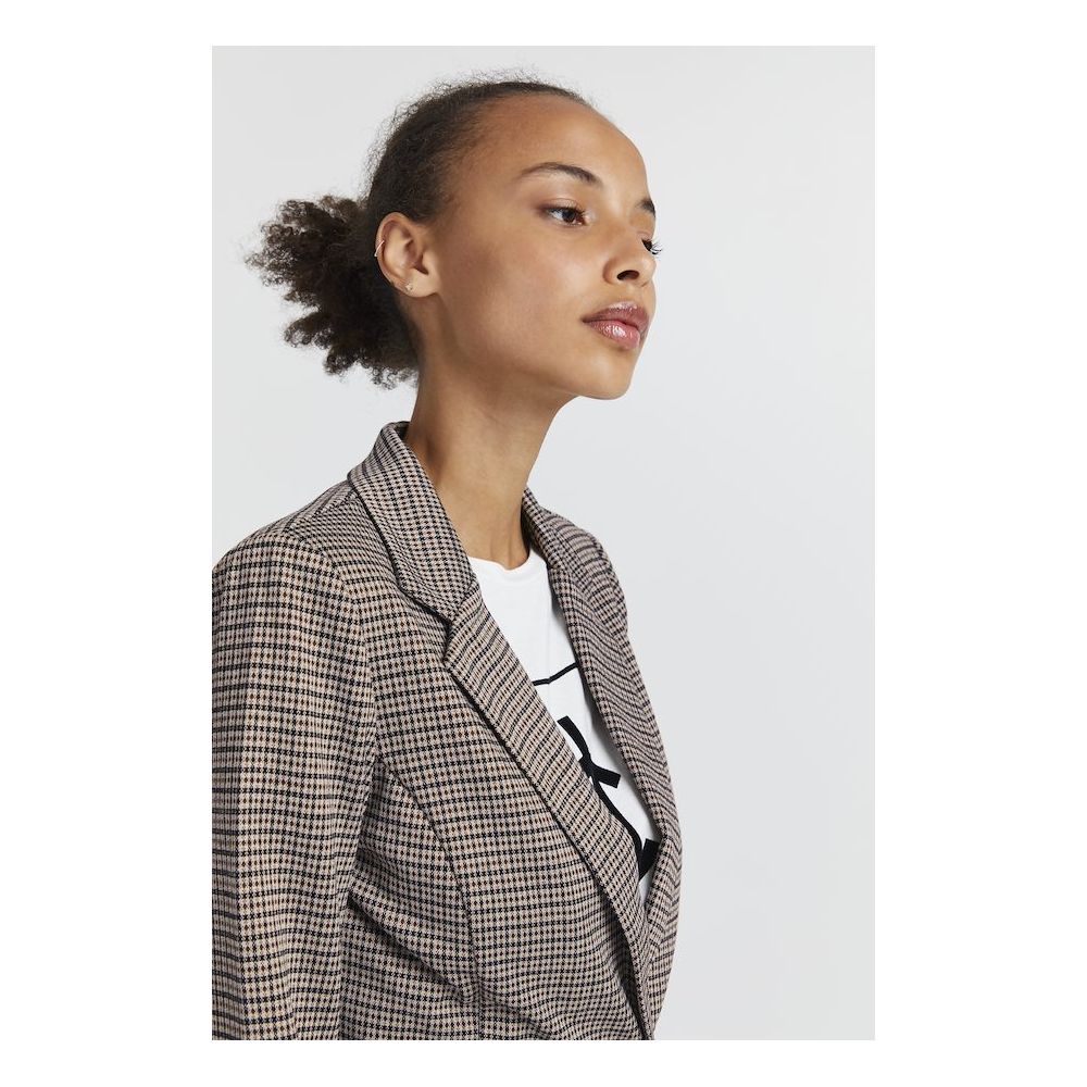 ICHI Beige Polyester Blazer -   -  ICHI.