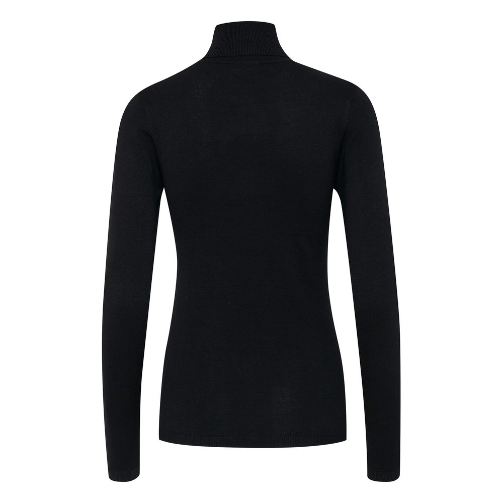 ICHI Black Viscose Turtleneck -   -  ICHI.