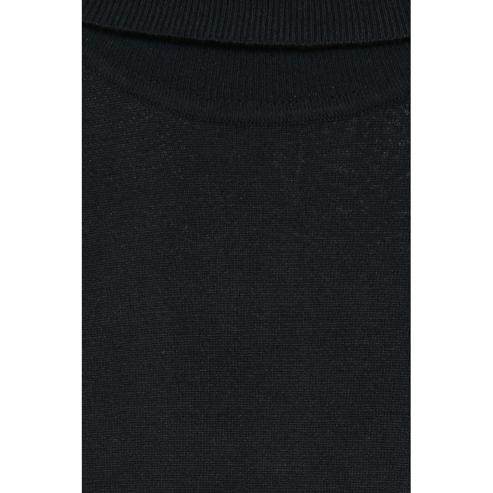 ICHI Black Viscose Turtleneck -   -  ICHI.