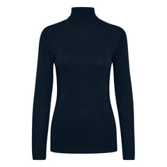 ICHI Blue Viscose Turtleneck -   -  ICHI.