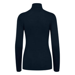 ICHI Blue Viscose Turtleneck -   -  ICHI.