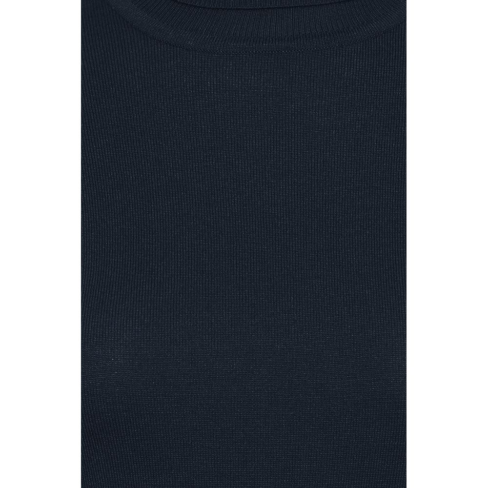 ICHI Blue Viscose Turtleneck -   -  ICHI.