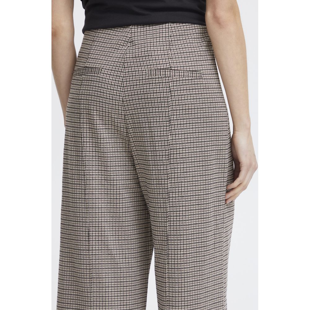 ICHI Beige Polyester Pant -   -  ICHI.
