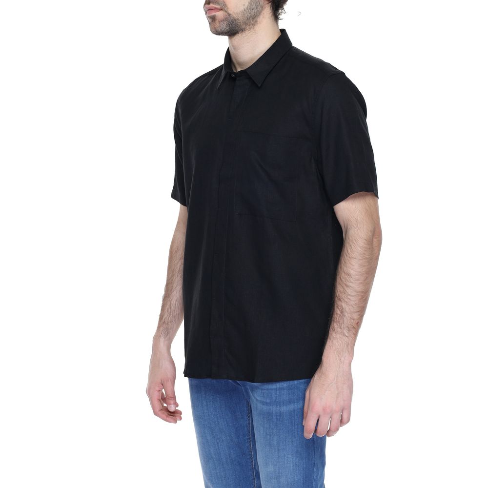 Antony Morato Black Linen Shortsleeve -   -  Antony Morato.