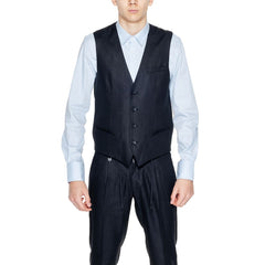 Antony Morato Black Linen Waistcoat -  Vests for Men Suits -  Antony Morato.
