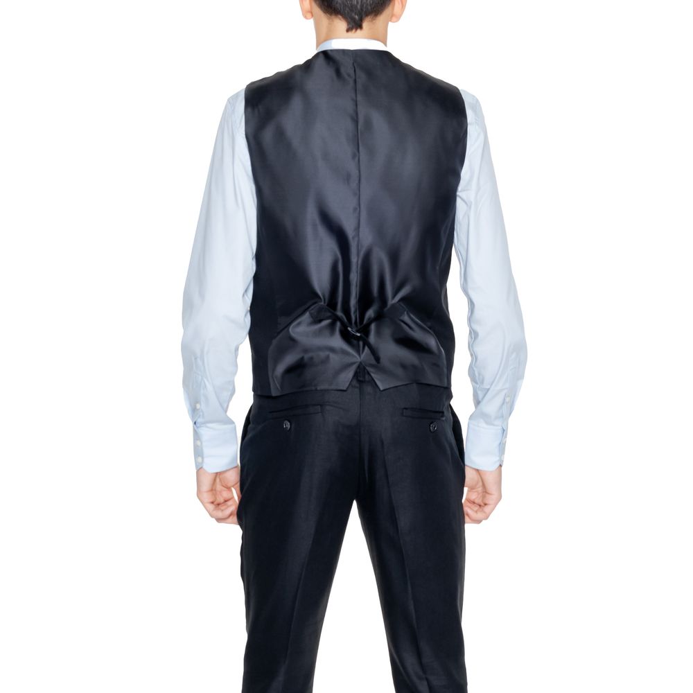 Antony Morato Black Linen Waistcoat -  Vests for Men Suits -  Antony Morato.