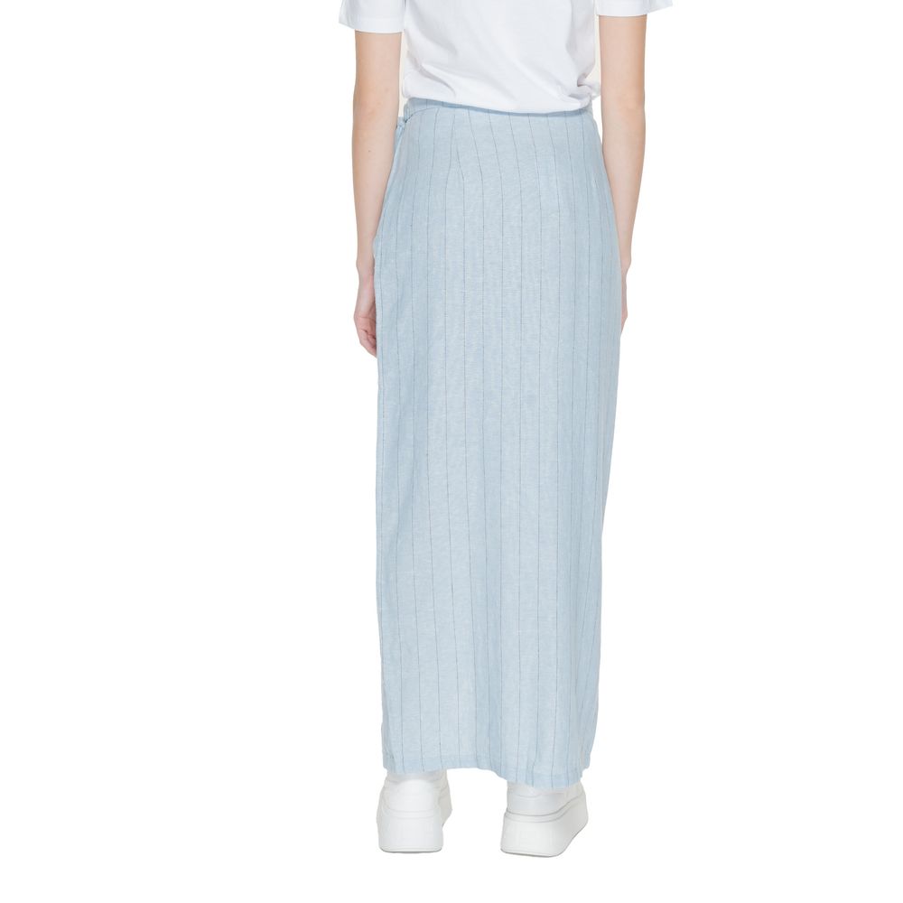 Vero Moda Light Blue Linen Skirt -   -  Vero Moda.