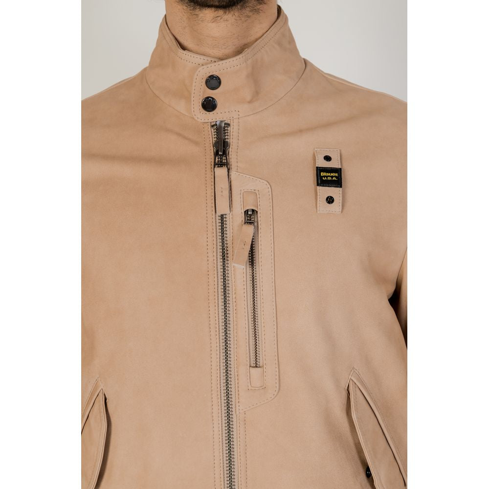 Blauer Beige Leather Jackets & Coat -   -  Blauer.