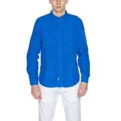 Blauer Blue Linen Shirt -   -  Blauer.