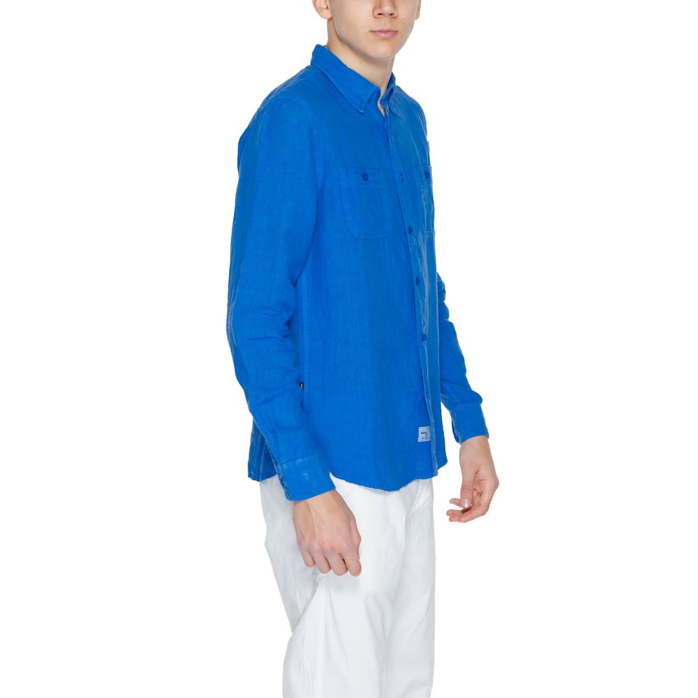 Blauer Blue Linen Shirt -   -  Blauer.