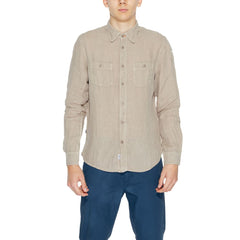 Blauer Beige Linen Shirt -   -  Blauer.