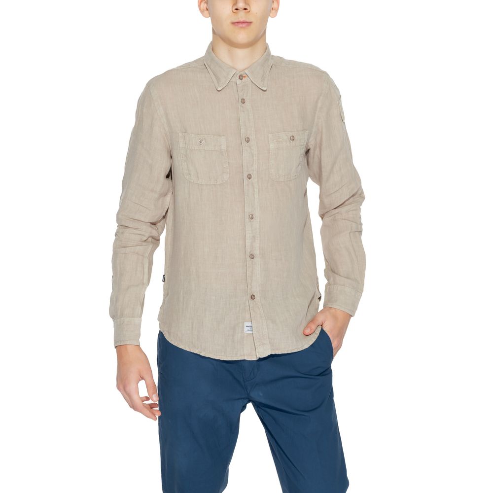 Blauer Beige Linen Shirt -   -  Blauer.