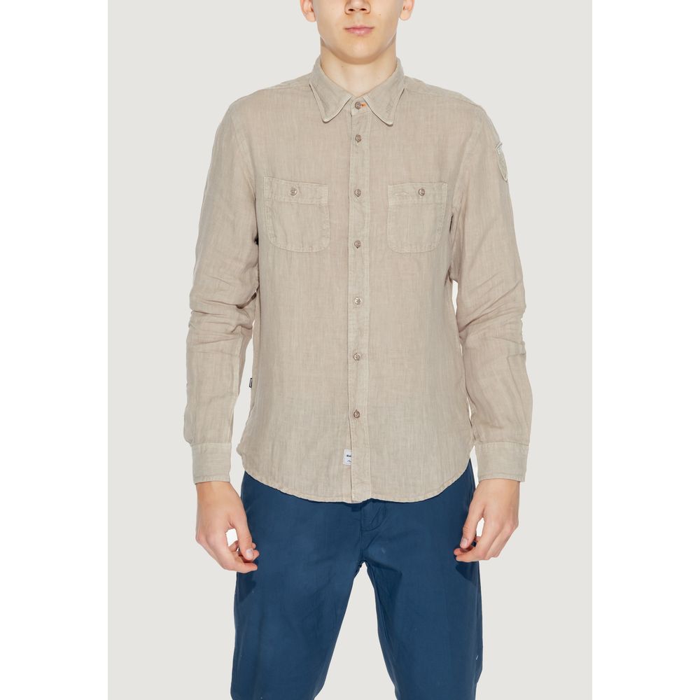 Blauer Beige Linen Shirt -   -  Blauer.