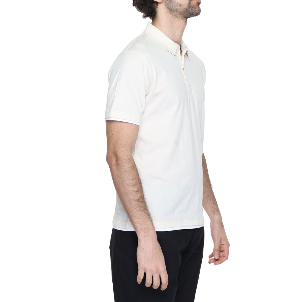 Hamaki-Ho Cream Cotton Polo Shirt -   -  Hamaki-Ho.