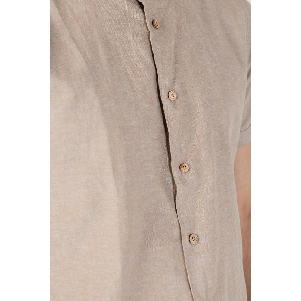 Hamaki-Ho Beige Linen Shortsleeve -   -  Hamaki-Ho.
