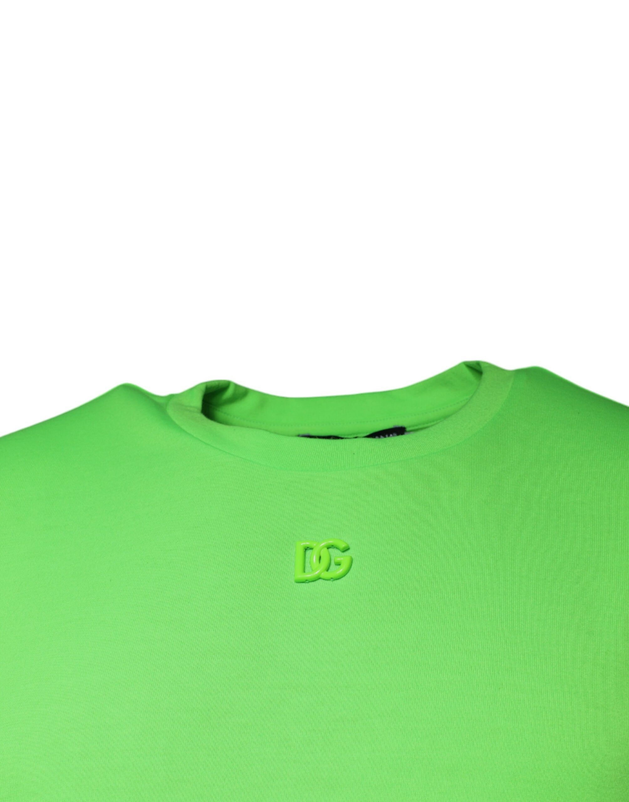 Dolce & Gabbana Green Logo Round Neck Short Sleeves T-shirt -   -  Dolce & Gabbana.