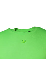 Dolce & Gabbana Green Logo Round Neck Short Sleeves T-shirt -   -  Dolce & Gabbana.