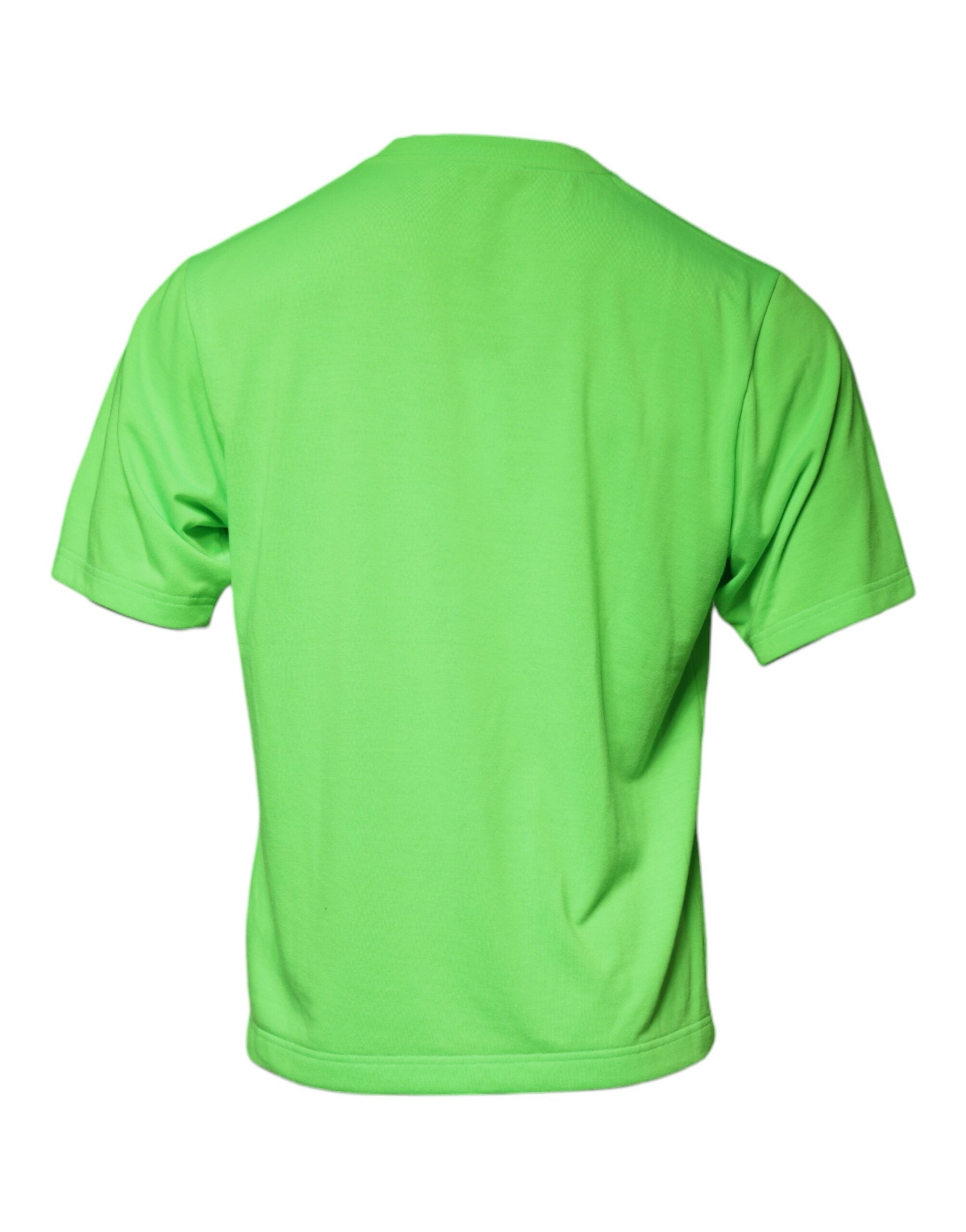 Dolce & Gabbana Green Logo Round Neck Short Sleeves T-shirt -   -  Dolce & Gabbana.