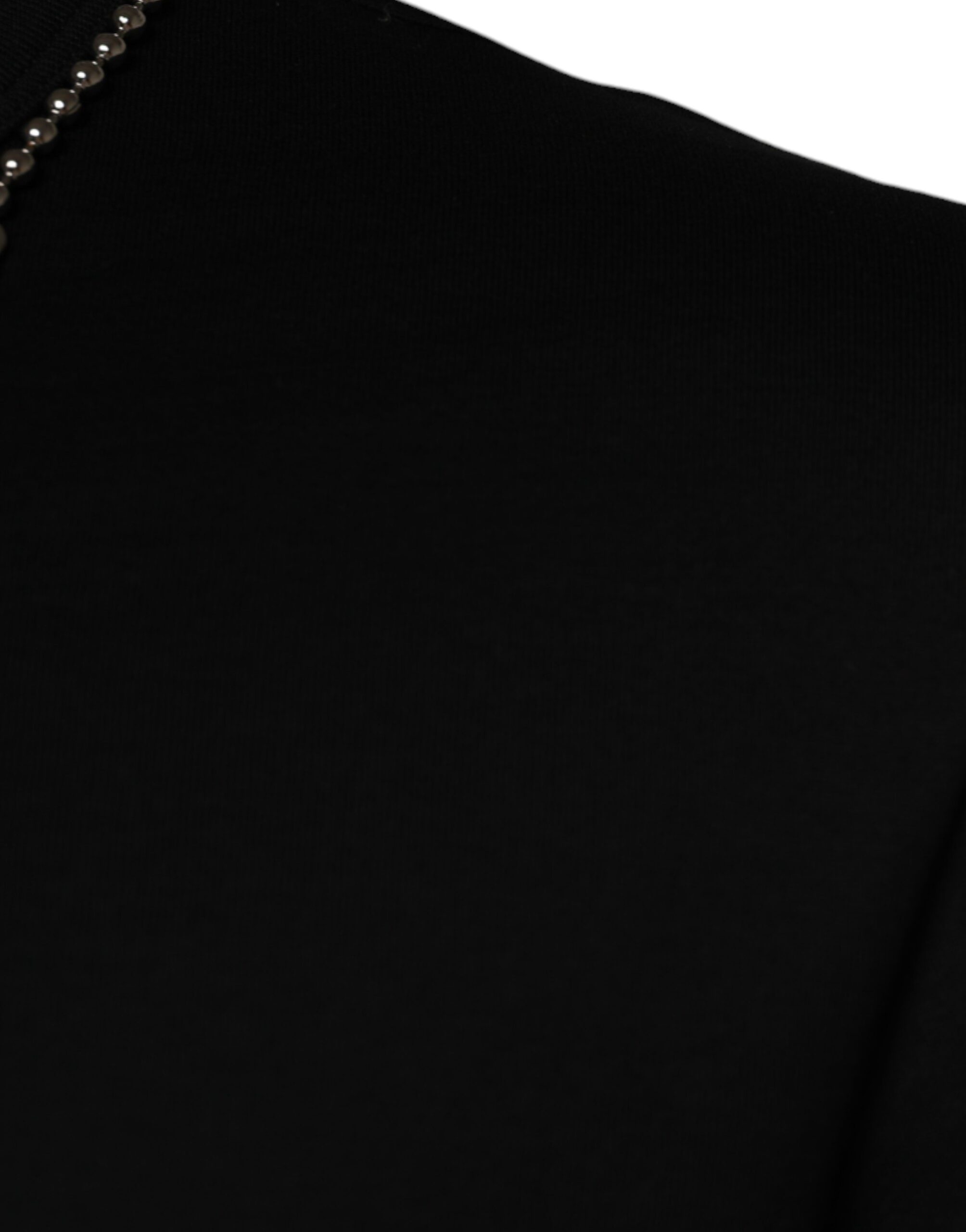 Dolce & Gabbana Black Cotton Necklace Embellished T-shirt -   -  Dolce & Gabbana.