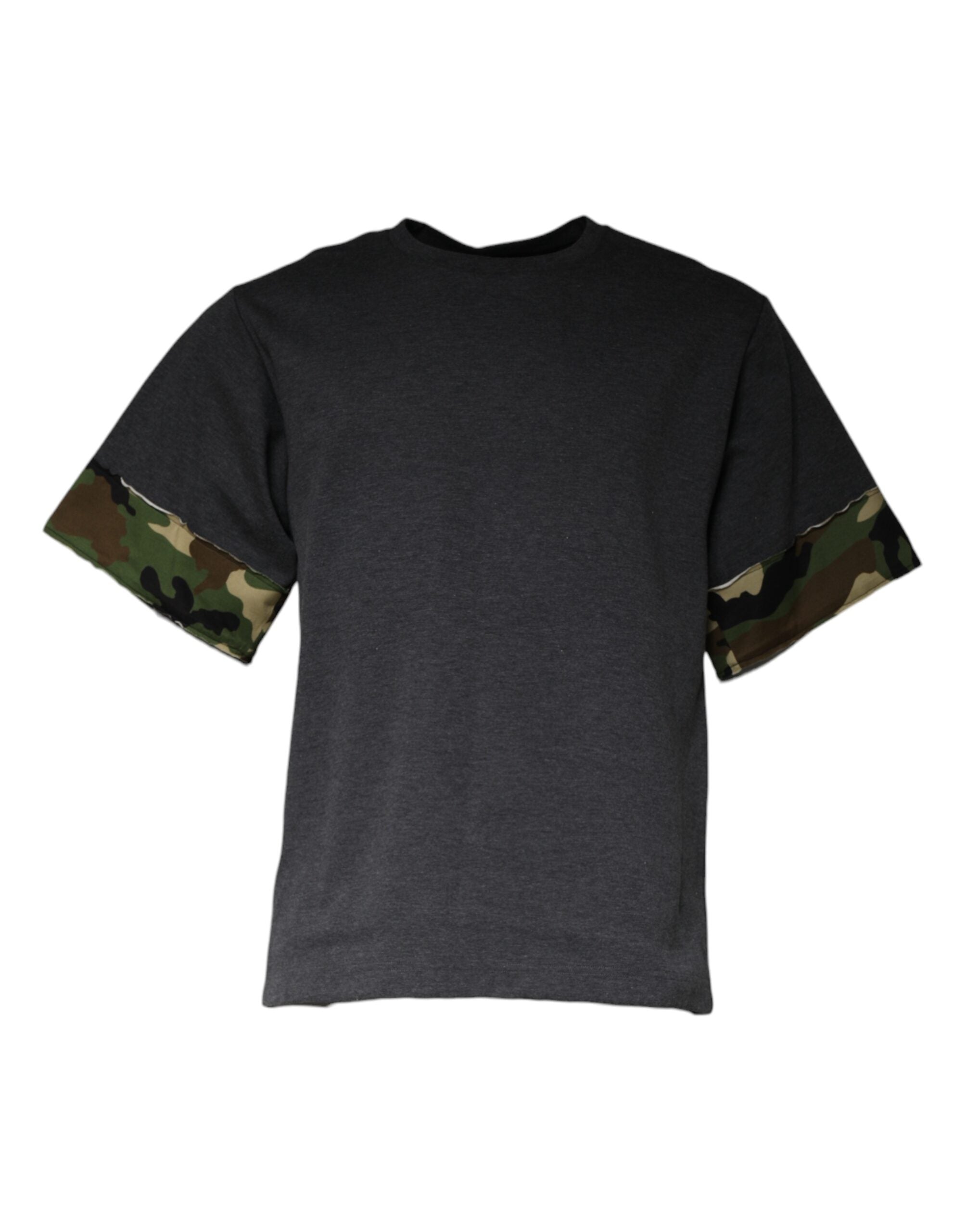 Dolce & Gabbana Dark Gray Camouflage Crew Neck T-shirt -   -  Dolce & Gabbana.