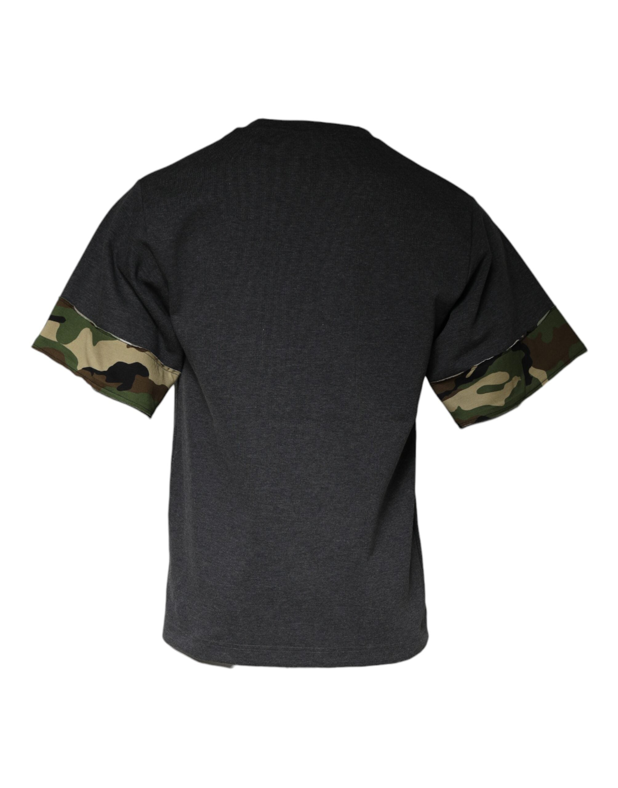 Dolce & Gabbana Dark Gray Camouflage Crew Neck T-shirt -   -  Dolce & Gabbana.