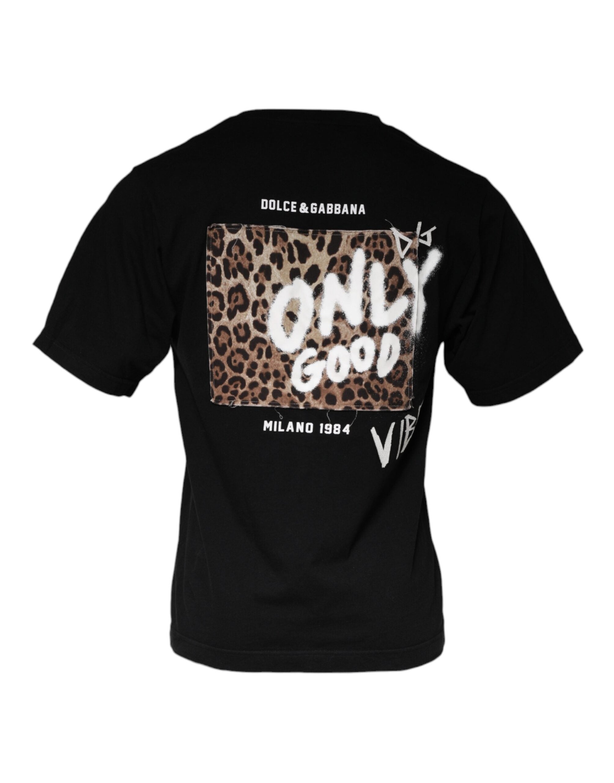Dolce & Gabbana Black Amore Print Cotton Crew Neck T-shirt -   -  Dolce & Gabbana.