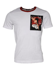 Dolce & Gabbana White Graphic Print Cotton Crew Neck T-shirt -   -  Dolce & Gabbana.