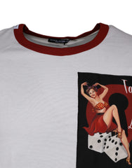 Dolce & Gabbana White Graphic Print Cotton Crew Neck T-shirt -   -  Dolce & Gabbana.
