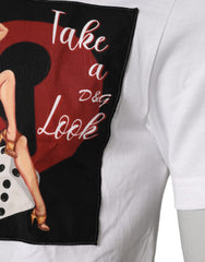 Dolce & Gabbana White Graphic Print Cotton Crew Neck T-shirt -   -  Dolce & Gabbana.